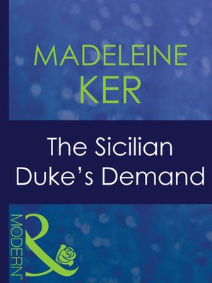 cover image of The Sicilian Duke's Demand